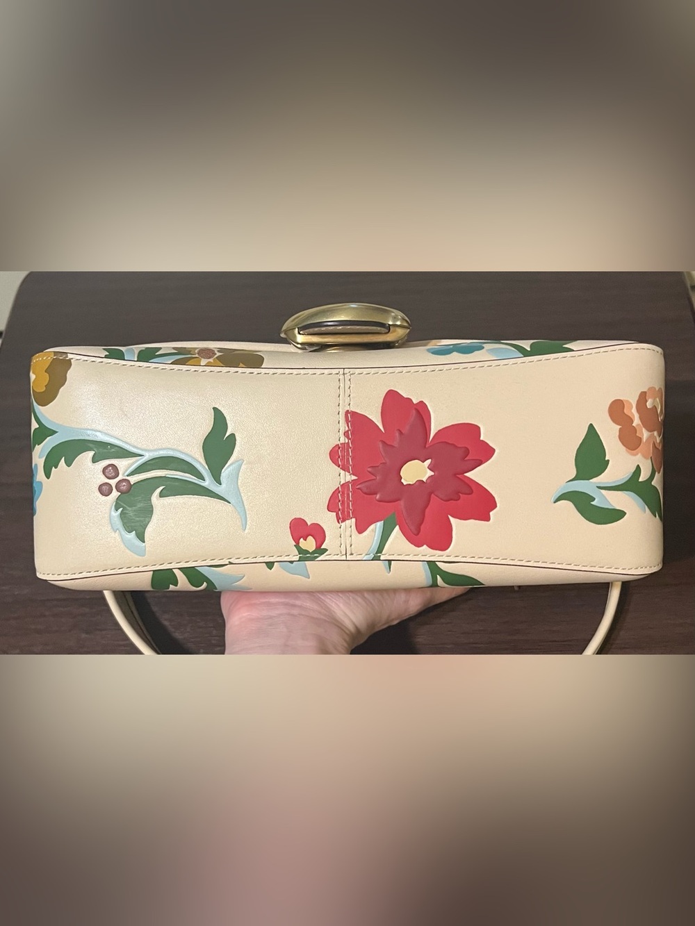 RARE Coach Soft Floral Tabby In Ivory! - Picture 6 of 13